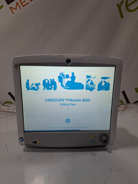GE Healthcare Carescape B650 Critical Care Patient Monitor