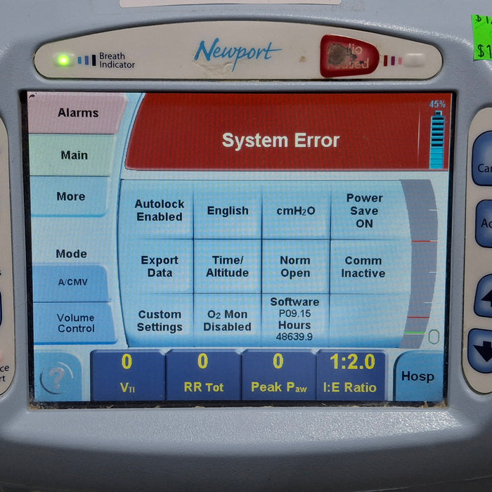 Newport Medical HT70 Plus Ventilator