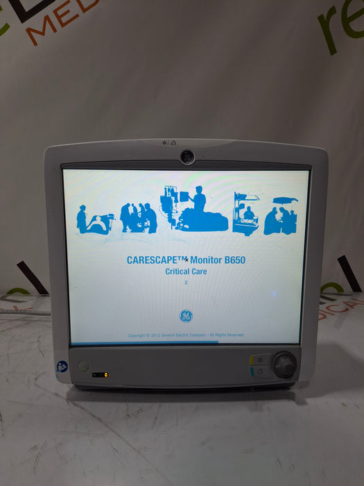 GE Healthcare Carescape B650 Critical Care Patient Monitor