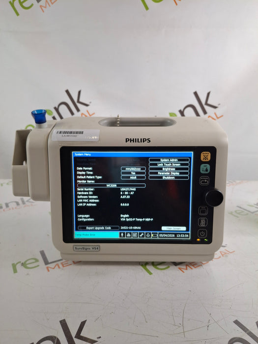 Philips SureSigns VS4 Vital Signs Monitor