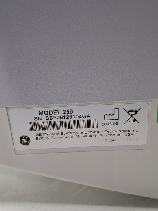 GE Healthcare Corometrics 250 Series Model 259 Fetal Monitor