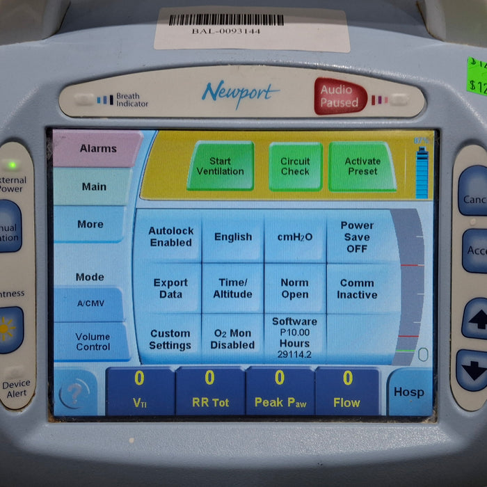 Newport Medical HT70 Plus Ventilator