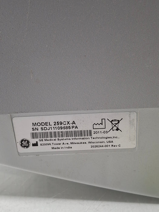 GE Healthcare Corometrics 250cx Series Model 259cx-a Fetal Monitor
