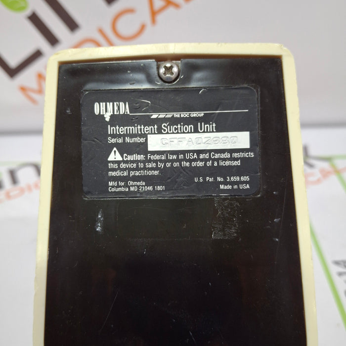 Ohmeda Medical 200 Intermittent Suction Unit