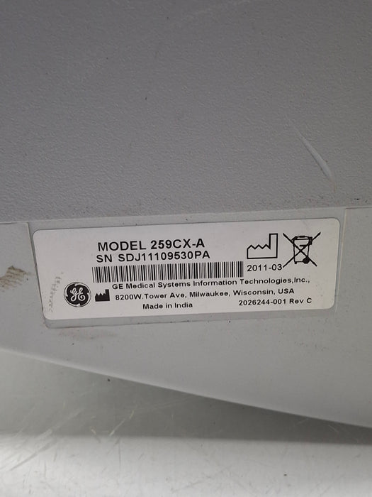 GE Healthcare Corometrics 250cx Series Model 259cx-a Fetal Monitor