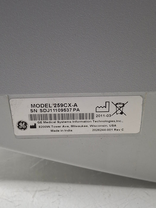 GE Healthcare Corometrics 250cx Series Model 259cx-a Fetal Monitor