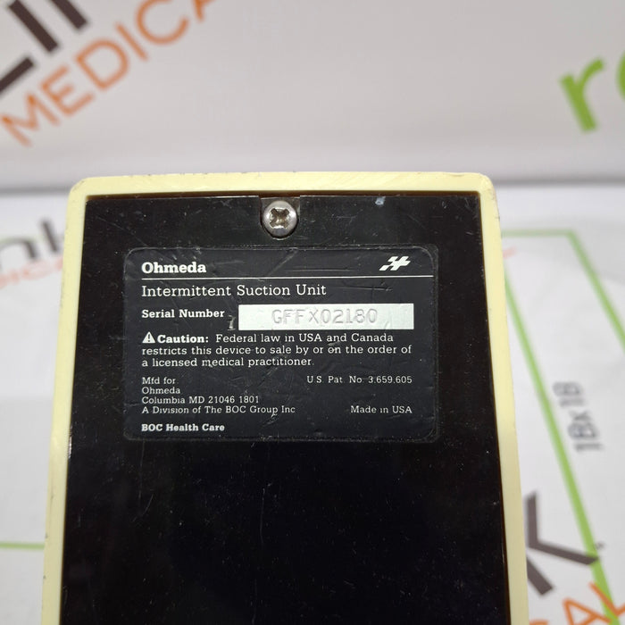Ohmeda Medical 200 Intermittent Suction Unit