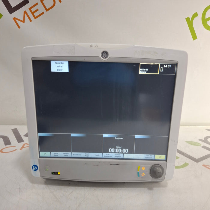 GE Healthcare Carescape B650 Anesthesia Care Patient Monitor