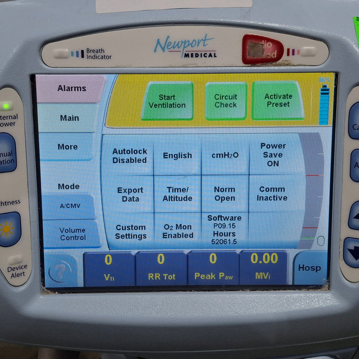 Newport Medical HT70 Plus Ventilator