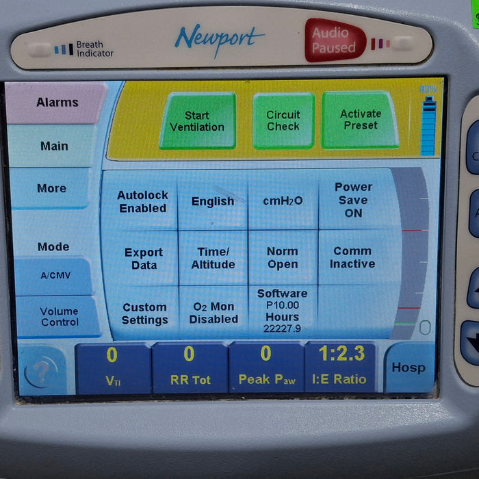 Newport Medical HT70 Plus Ventilator