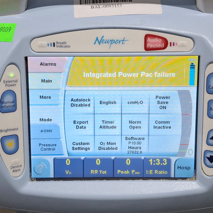 Newport Medical HT70 Plus Ventilator