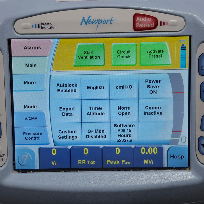 Newport Medical HT70 Plus Ventilator