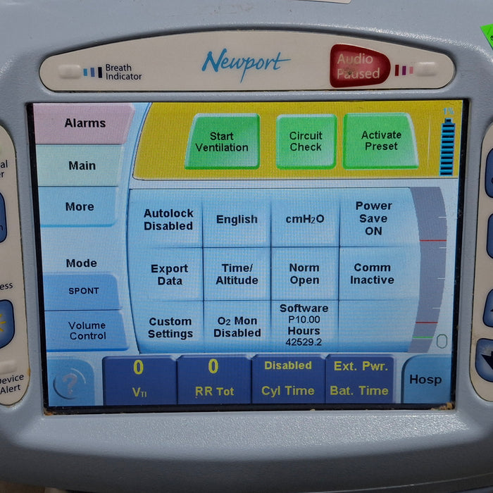 Newport Medical HT70 Plus Ventilator