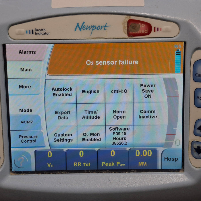Newport Medical HT70 Plus Ventilator