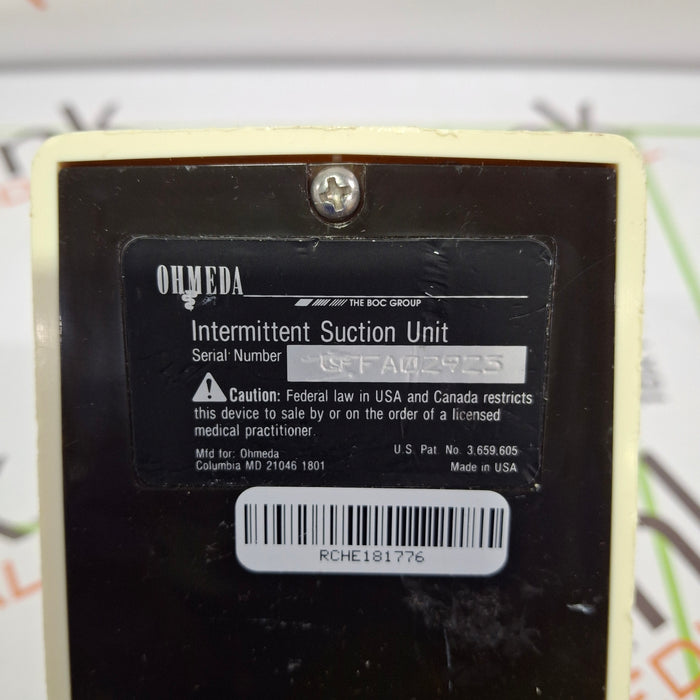 Ohmeda Medical 200 Intermittent Suction Unit