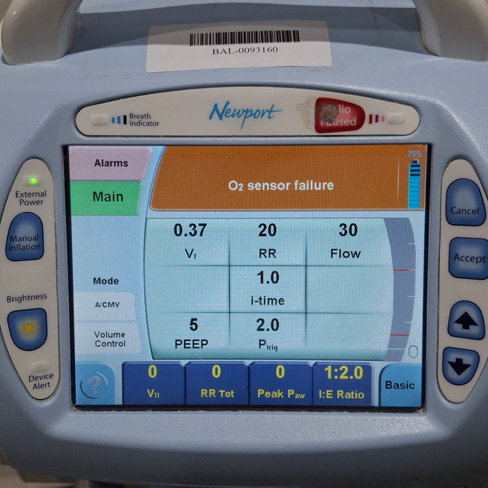 Newport Medical HT70 Plus Ventilator