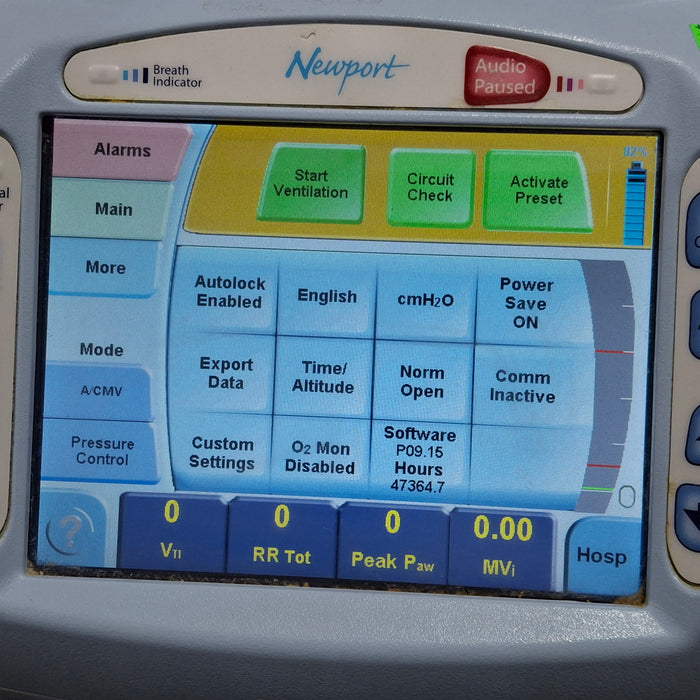 Newport Medical HT70 Plus Ventilator