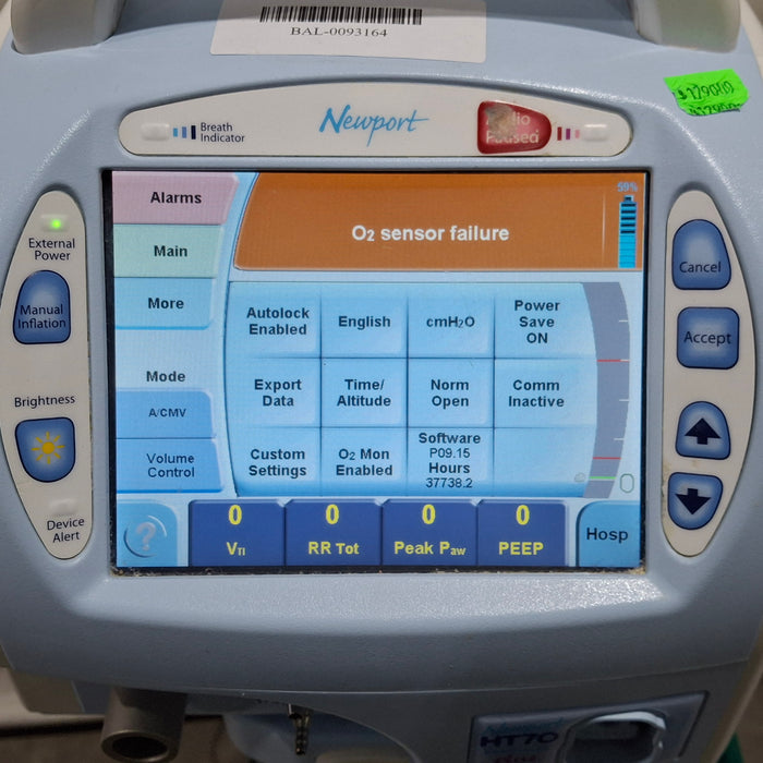 Newport Medical HT70 Plus Ventilator