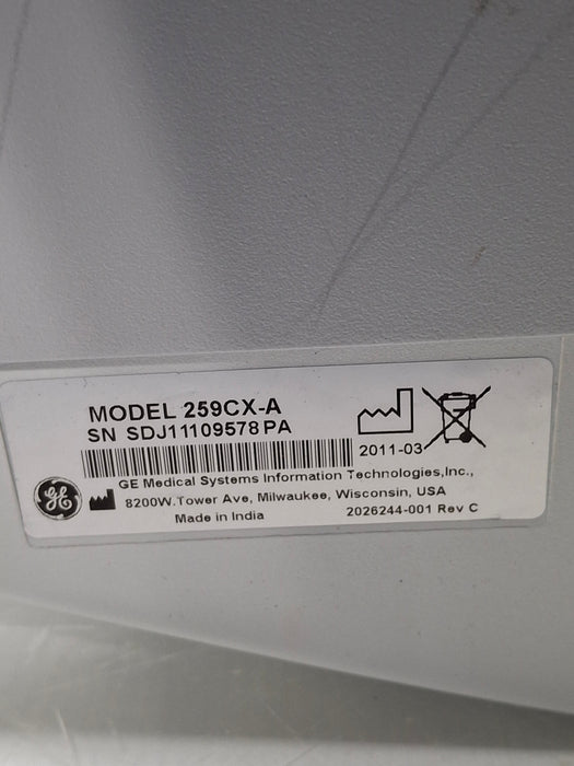 GE Healthcare Corometrics 250cx Series Model 259cx Fetal Monitor