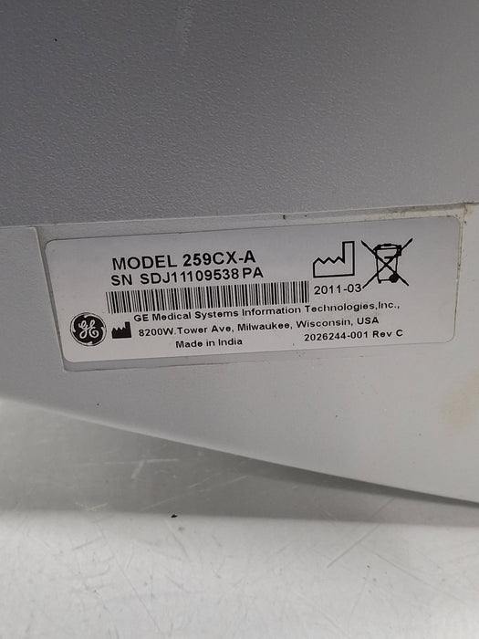 GE Healthcare Corometrics 250cx Series Model 259cx Fetal Monitor