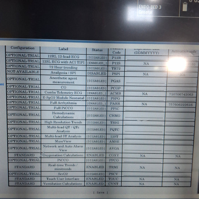 GE Healthcare Carescape B650 Post Anesthesia Care Patient Monitor