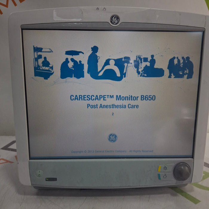GE Healthcare Carescape B650 Post Anesthesia Care Patient Monitor