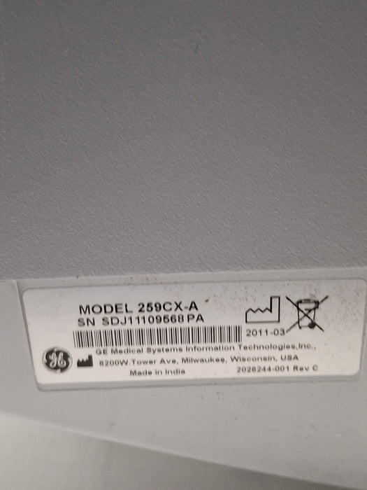 GE Healthcare Corometrics 250cx Series Model 259cx Fetal Monitor