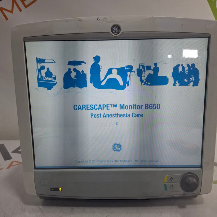 GE Healthcare Carescape B650 Post Anesthesia Care Patient Monitor