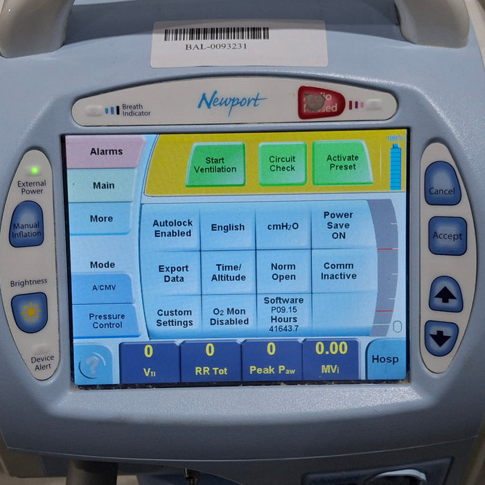 Newport Medical Newport Medical HT70 Plus Ventilator Respiratory reLink Online