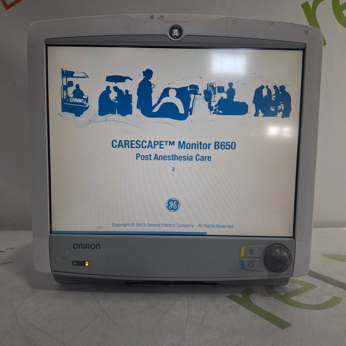 GE Healthcare Carescape B650 Post Anesthesia Care Patient Monitor