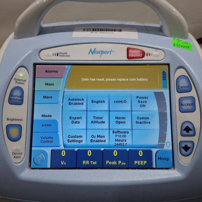 Newport Medical HT70 Plus Ventilator