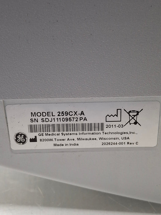 GE Healthcare Corometrics 250cx Series Model 259cx Fetal Monitor