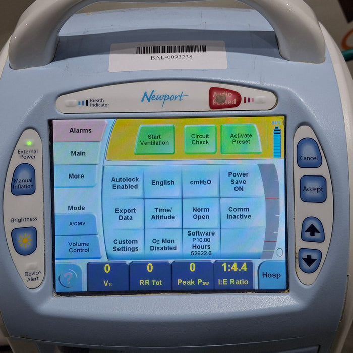 Newport Medical HT70 Plus Ventilator