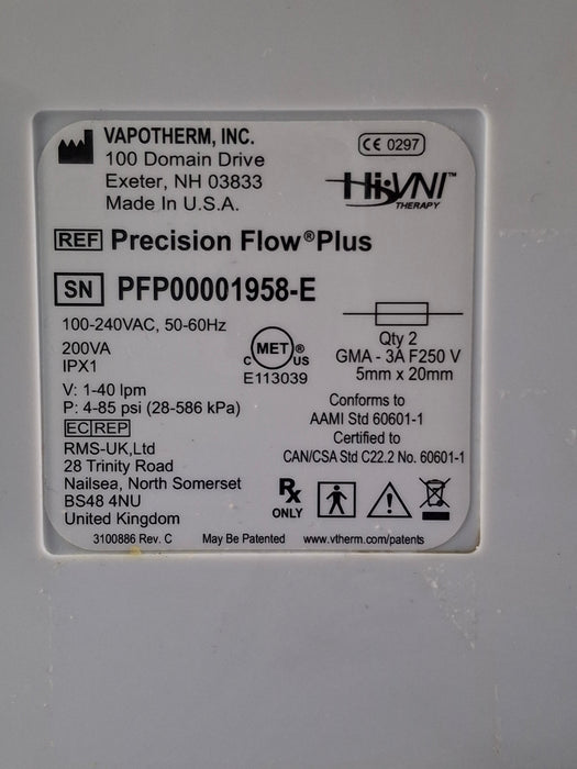 Vapotherm Precision Flow Plus Meter Humidifier