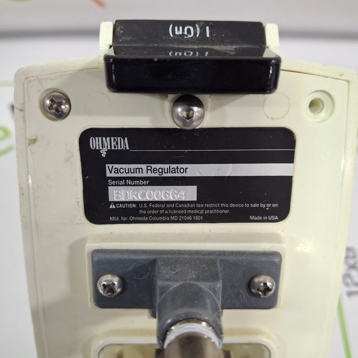 Ohmeda Medical Vacuum Regulator
