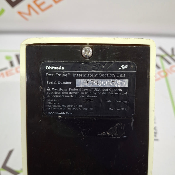Ohmeda Medical 200 Intermittent Suction Unit