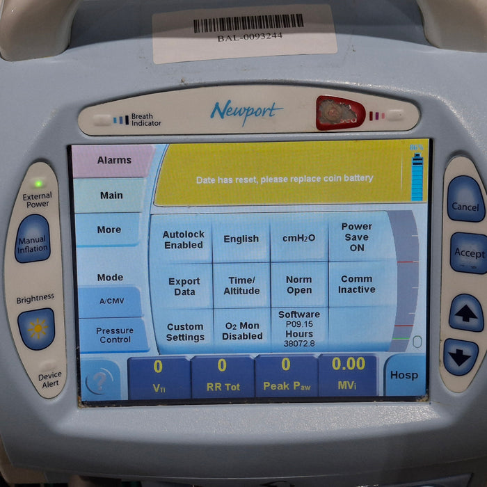Newport Medical HT70 Plus Ventilator