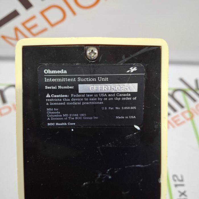 Ohmeda Medical 200 Intermittent Suction Unit