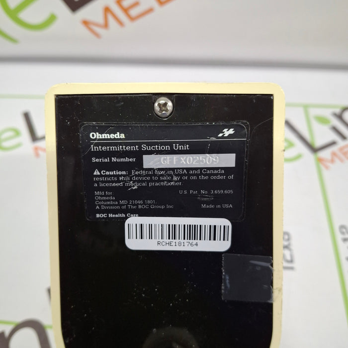 Ohmeda Medical 200 Intermittent Suction Unit