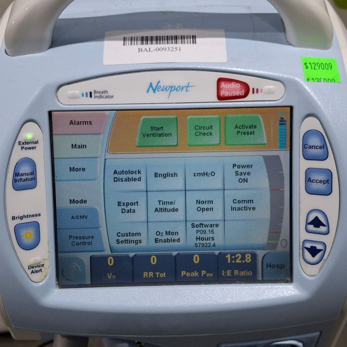 Newport Medical HT70 Plus Ventilator