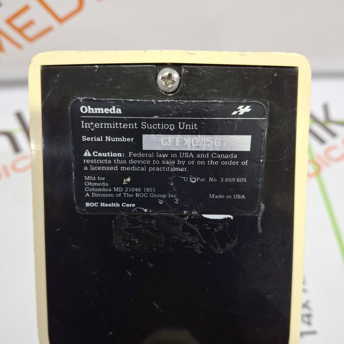 Ohmeda Medical 200 Intermittent Suction Unit