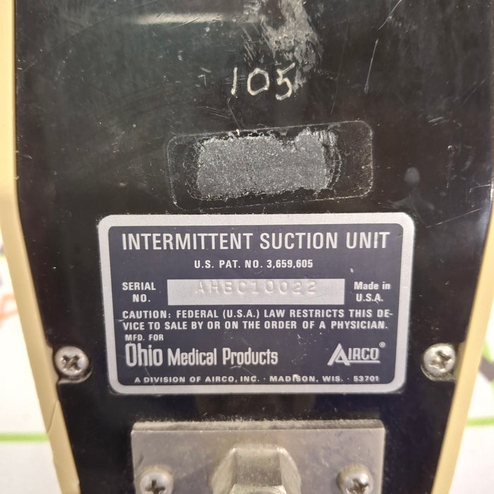 Ohmeda Medical 200 Intermittent Suction Unit