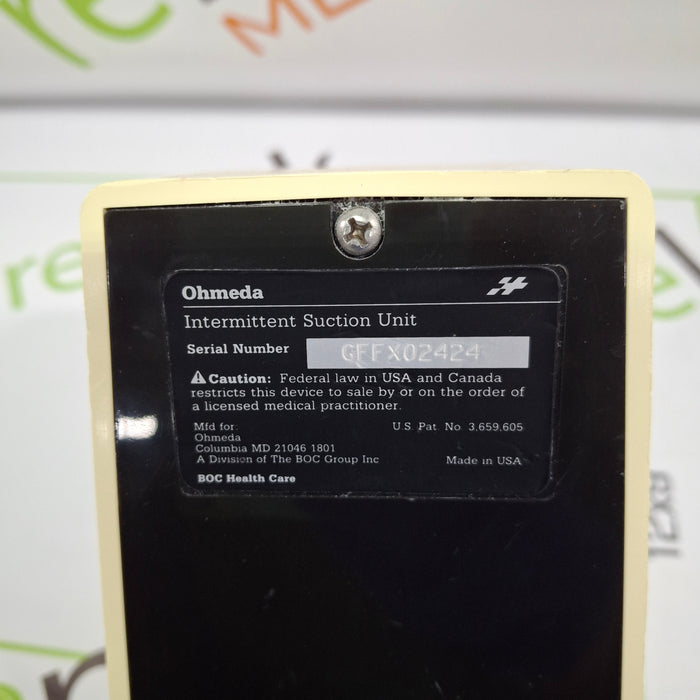 Ohmeda Medical 200 Intermittent Suction Unit