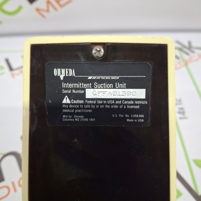 Ohmeda Medical 200 Intermittent Suction Unit