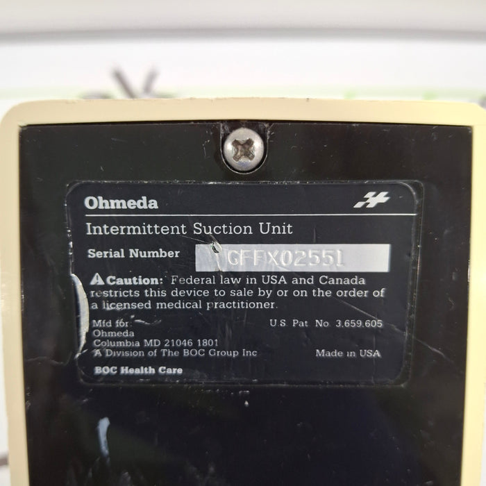 Ohmeda Medical 200 Intermittent Suction Unit