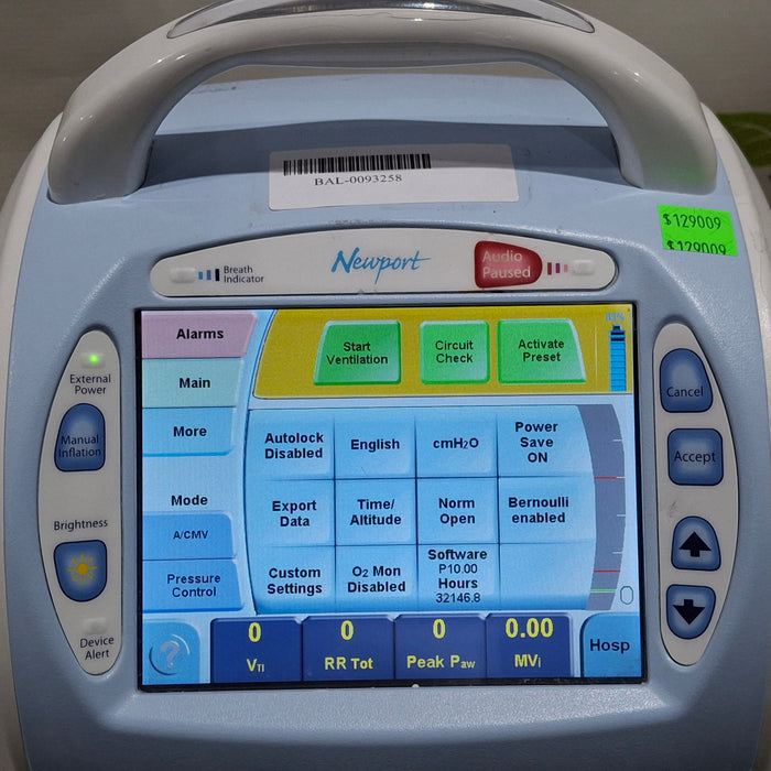 Newport Medical HT70 Plus Ventilator