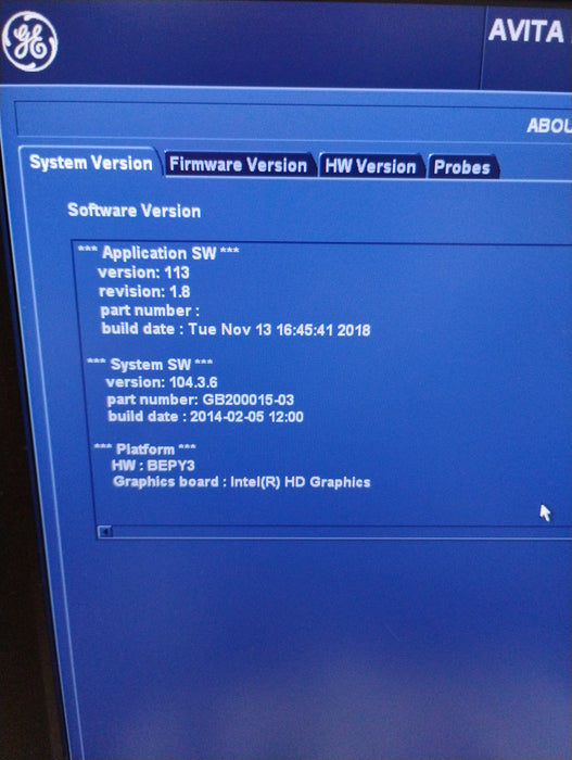 GE Healthcare Vivid E9 Ultrasound
