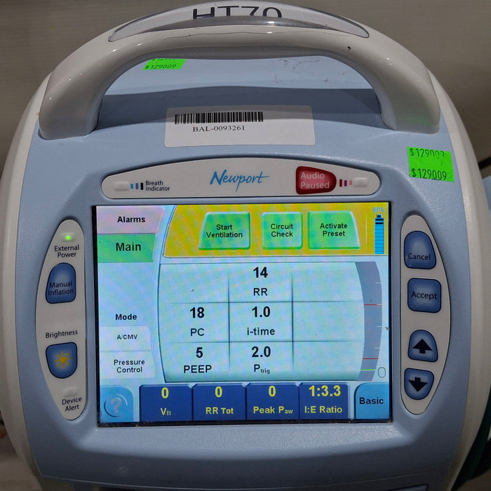 Newport Medical HT70 Plus Ventilator