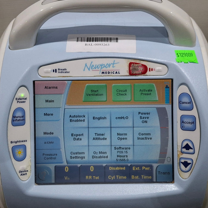 Newport Medical Newport Medical HT70 Plus Ventilator Respiratory reLink Online