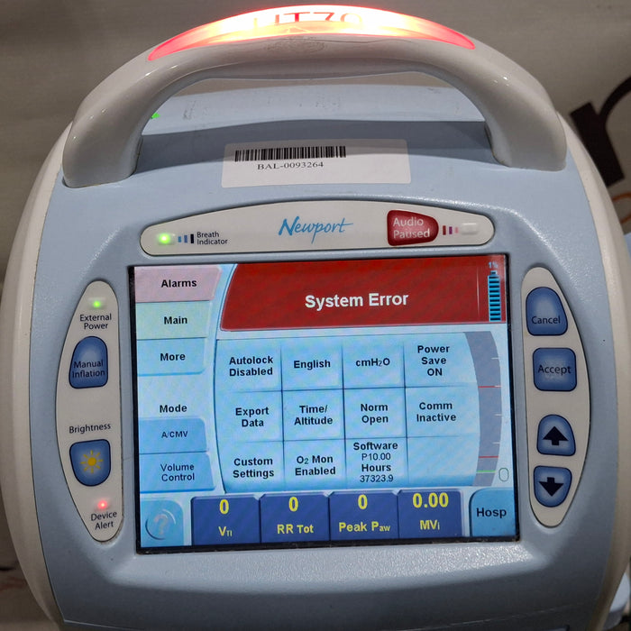 Newport Medical HT70 Plus Ventilator